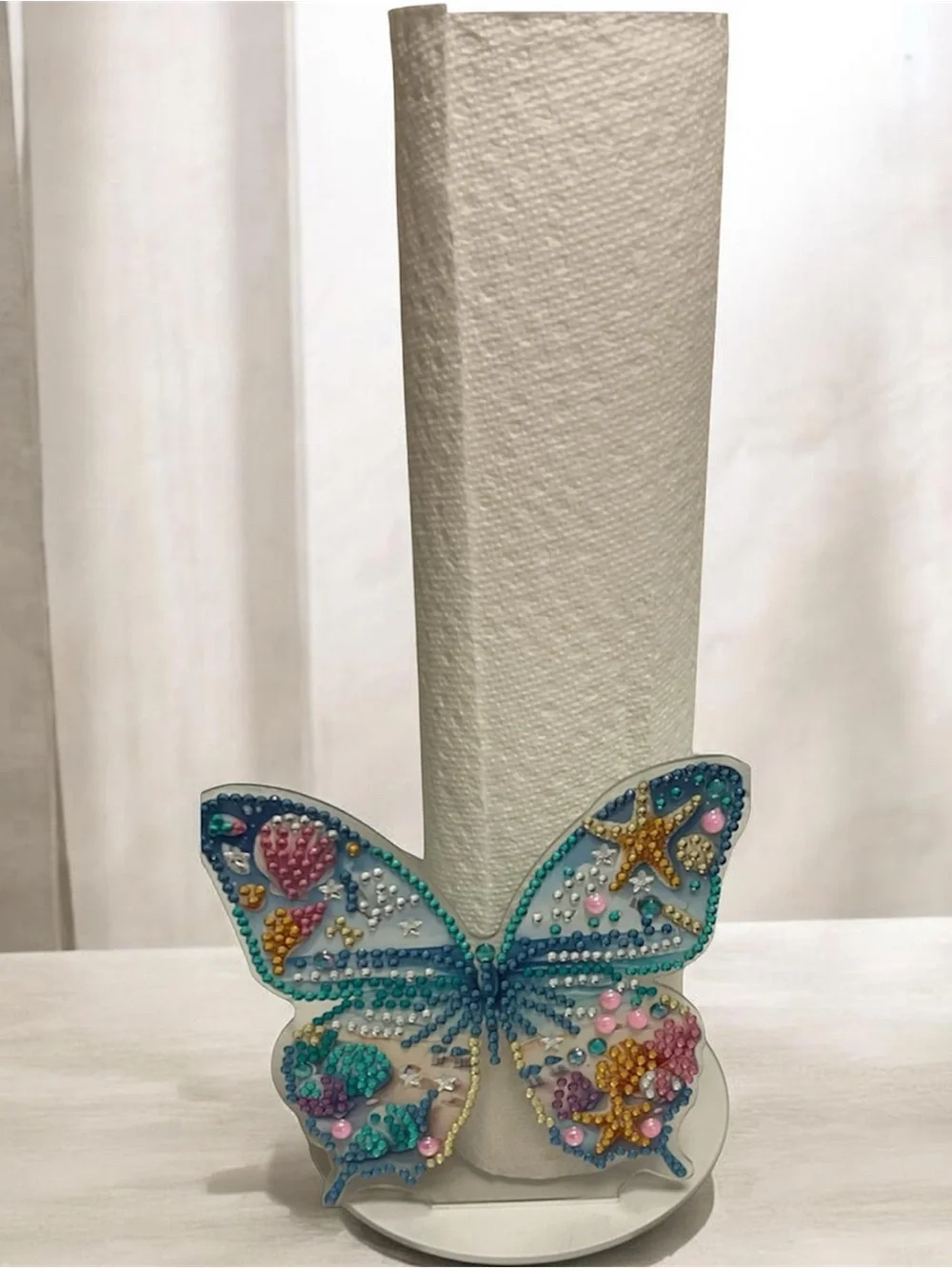 Diamond Art Butterfly Paper Towel Holder Sealed